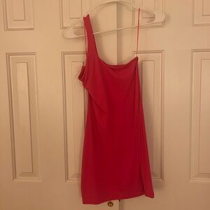 Susana Monaco Pink One Shoulder Mini Dress